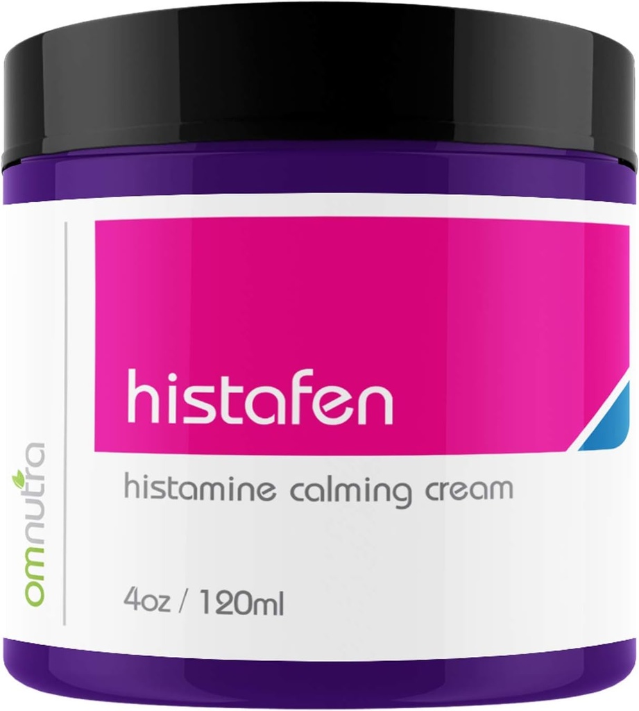 Crema de calma de Itch Antihistamine Histafen - 4oz Crema Anti Itch Crema de cicatrización intensiva de fuerza intensiva Cremas de exema para adultos &amp; niños con bajo óxido de dióxido Dao Enzyme Mast Cell Activating Syndrome