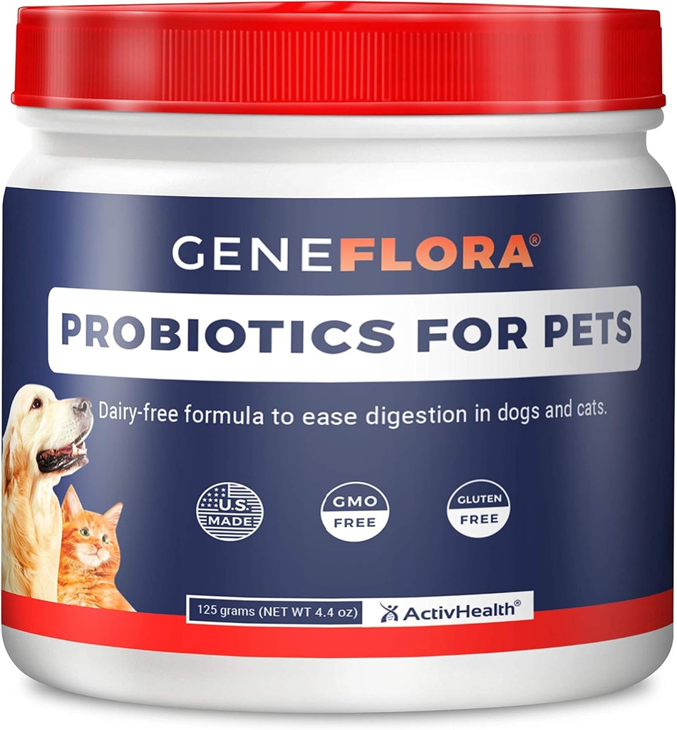 Enzimas digestivas y probióticos para perros, gatos, conejos y más para aumentar la inmunidad, aliviar las alergias, reducir la respiración del perrito, reducir la diarrea y el gas, y promover los movimientos regulares del intestino
