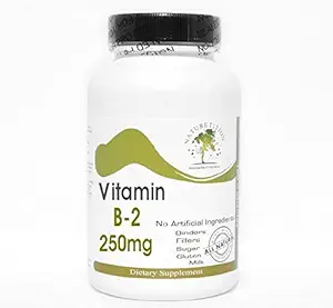 B-2 Vitamina 250mg ~ 100 cápsulas - No aditivos ~ Suplementos de la naturaleza