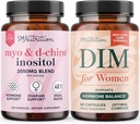 SMNutrition Women's DIM Suplemento " Myo-Inositol " D-Chiro Inositol peru Hormone Balance Bundle with 40:1 Ratio (30 Servings) and 250mg DIM Supplement for Women Complex (60 Servings)