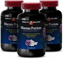 suplemento de energía y enfoque - MUCUNA PRURIENS VELVET BEAN EXTRACT 350 MG - potenciador de humor, extracto de grano de terciopelo, suplementos antioxidantes, suplemento de impulsor de cerebro para la memoria, 3 botellas 180 cápsulas