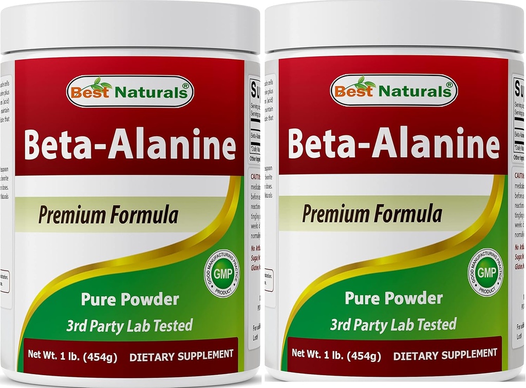Mejores Naturales Beta Alanine Pure Powder 1 Libra (1 LB (Pack of 2))