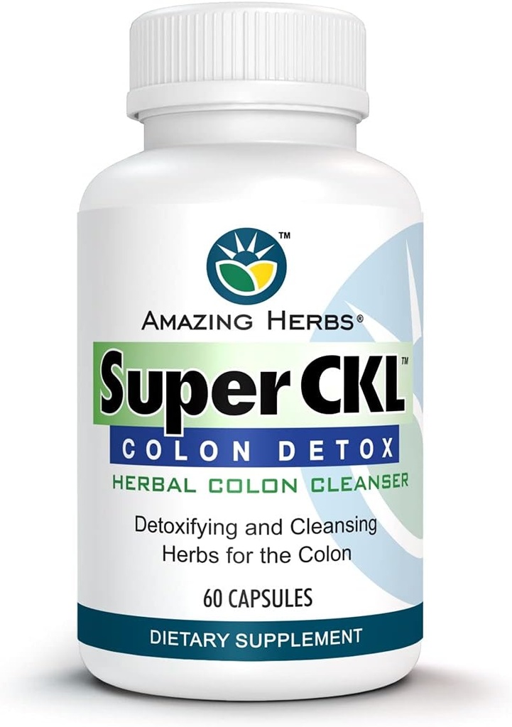 Herbs Sorprendente Super CKL Colon Detox - All-Natural, Herbal Colon Cleanser, mejora la digestión " Ayudas en la eliminación de residuos - 60 Conde