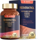 Resveratrol Suplemento Extra Strength with Berberine Quercetin Green Tea Extract Grape Seed Extract Polyphenol Antioxidant Suplemento Antioxidante &amp; Heart Health Support 120 Capsules