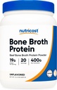 Nutricost Beef Bone Broth Protein Powder Unflavored (20 Servings) - Sin gluten, sin GMO