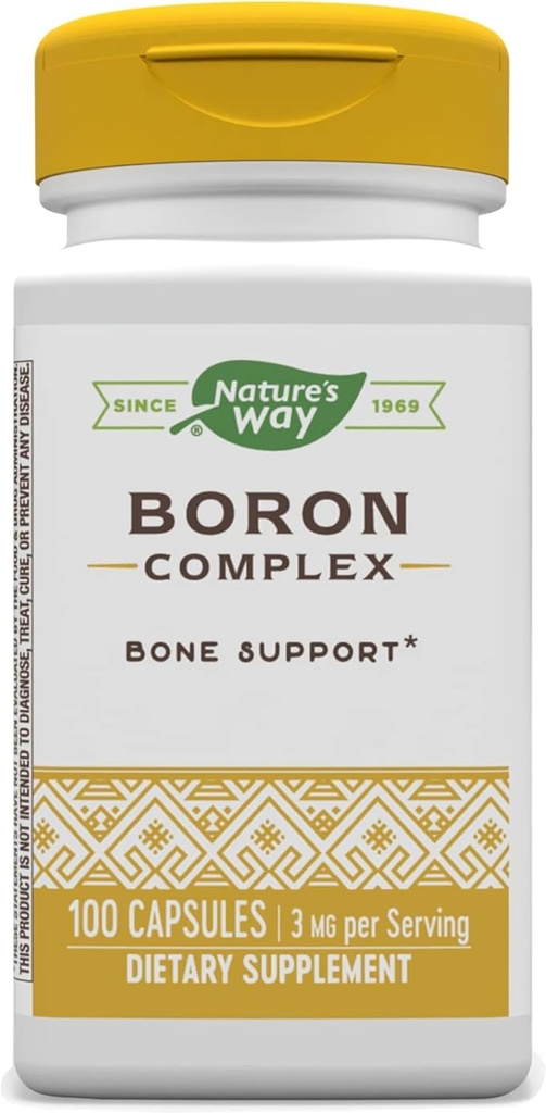 Complejo de Borón de la Naturaleza, soporta la salud de los huesos*, 100 cápsulas