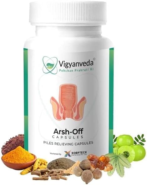 SS Off, Piles Relieving Ayurvedic Capsules (60 cápsulas) Visita The vigyanveda Store