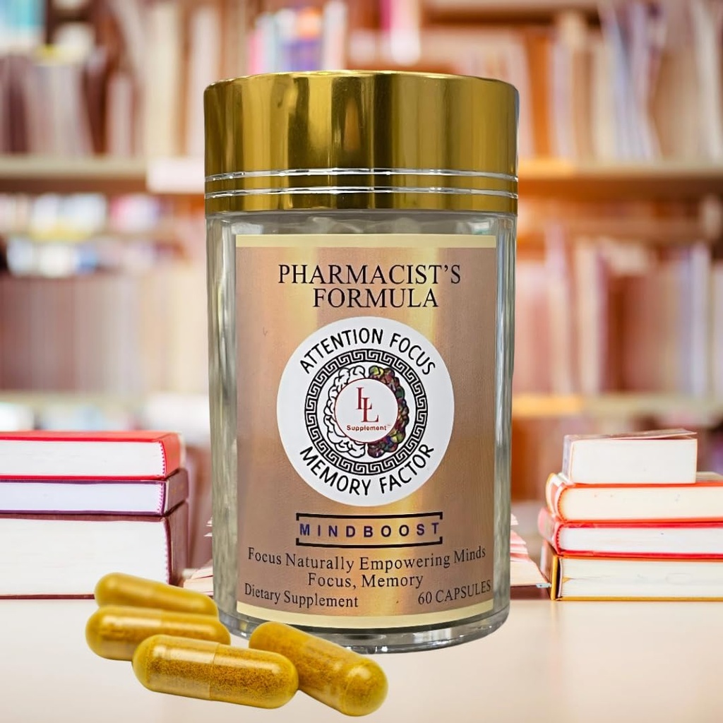 MindBoost by LL Supplement – Clarity & Calm Nootropic Blend with Lion’s Mane, B-Complex & Alpha Lipoic Acid – Pharmacist Formulated – 60 Capsules