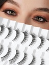 Natural Cat Eyelashes False Lashes Wispy 14mm False Eyelashes Natural Look 0.1MM Banda de latón Lashes Pack C Curl Fake Eyelashes Wispy Cat Eye Lashes 3D Volume Siligli Lashes 7 Pair