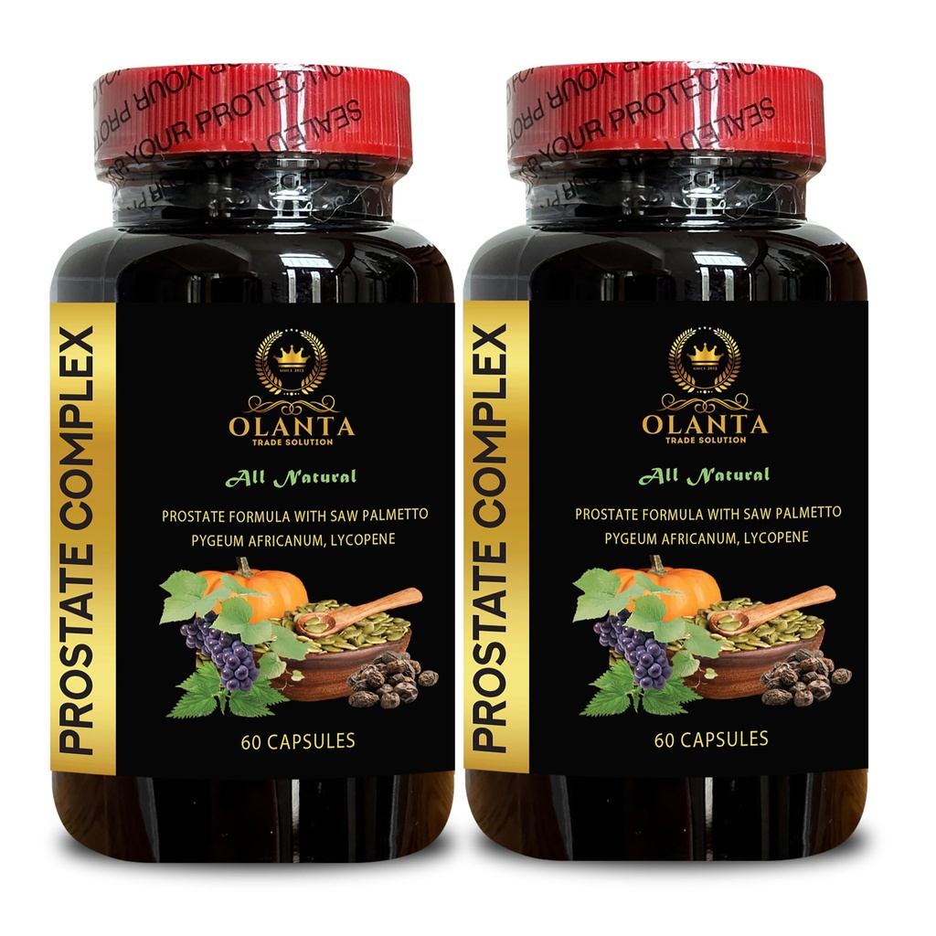 Complejo de próstata Todos los Suplementos Naturales - Complejo de próstata para Hombres, Suplemento de Apoyo para Hombres, Prostate Supreme con Saw Palmetto - 2 Botellas 120 Capsules