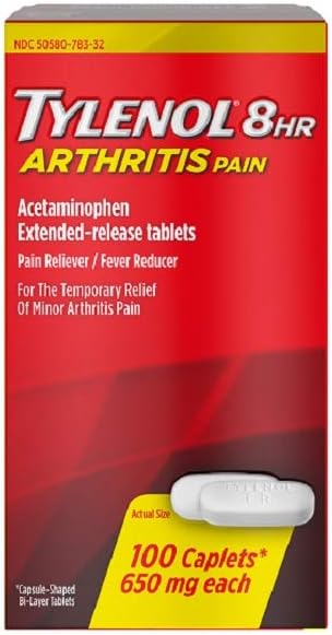 Tylenol 8 Hour Arthritis Pain Caplets, 100 Count