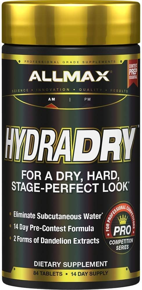 ALLMAX Nutrition HydraDry, 14-Day Pre-Contest Water Loss System, 84 Tablets