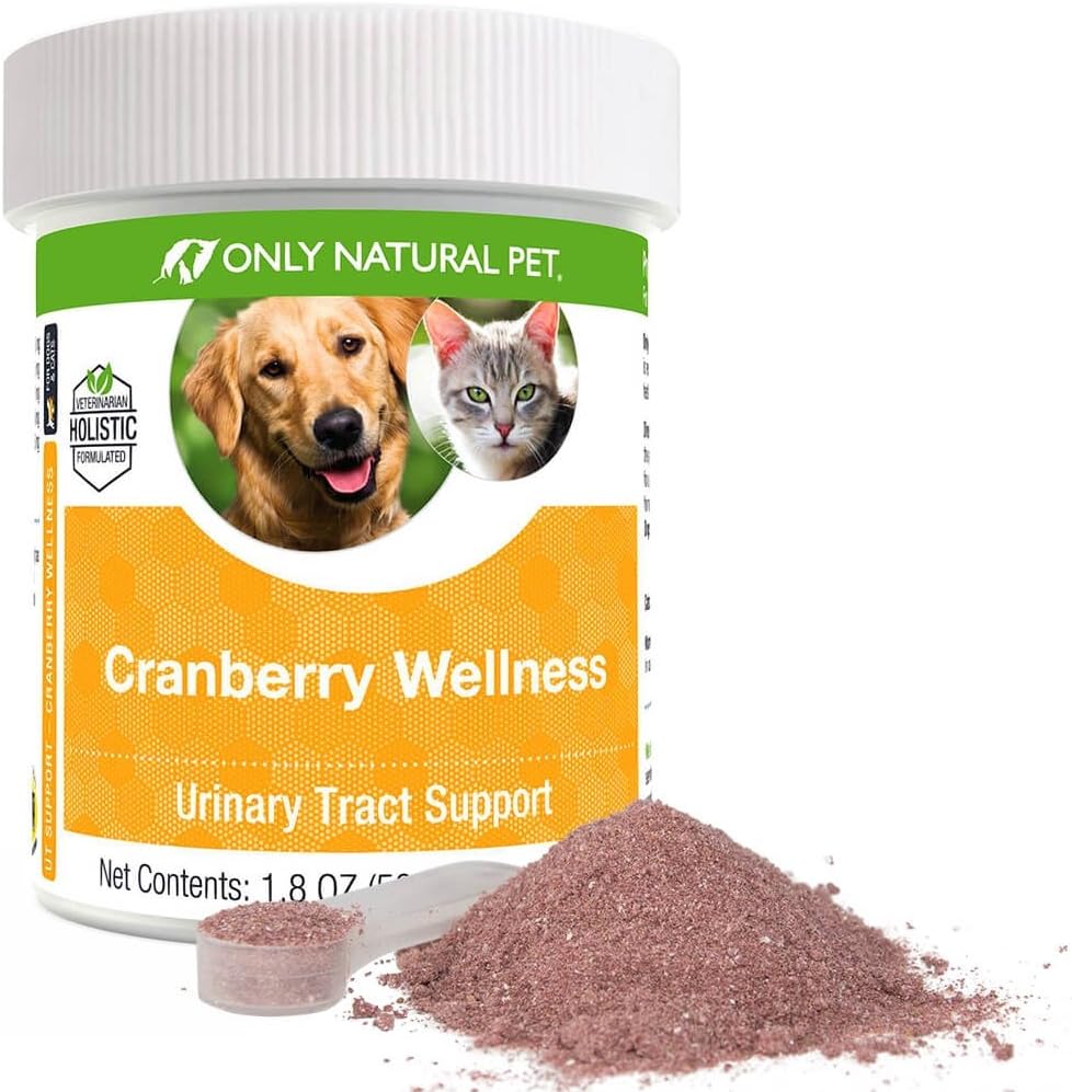 Únicamente Natural Masculino Powder Antioxidante para perros y gatos - Suplemento Nutricional de Berry Powder para la salud de la tradición urinaria con vitamina C - 110 Servimientos