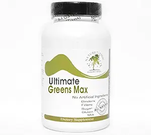 Ultimate Greens Max - Kelp Bladderwrack Dulse Clubmoss Irish Moss Gentian ~ 90 Capsules - No Additives ~ Naturetition Suplementos
