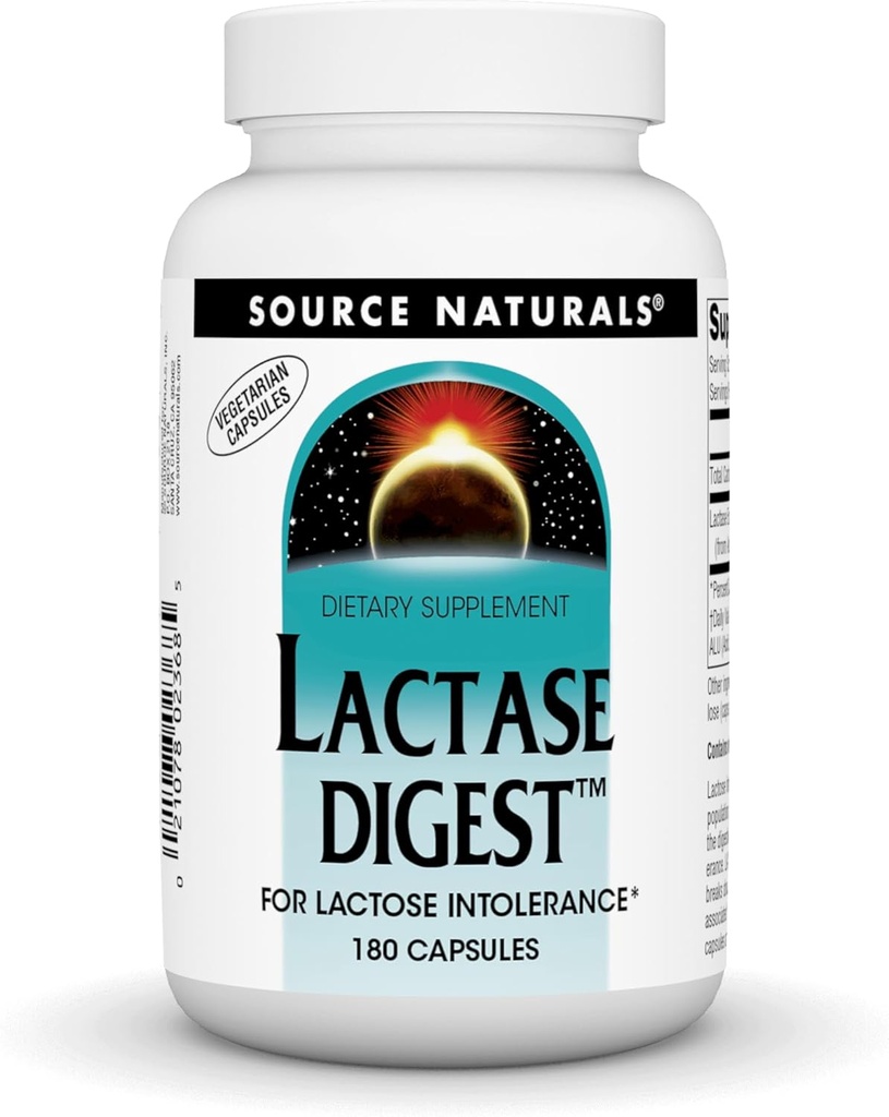 Fuente Naturals Lactase Digest, for Lactose Intolerance* - 180 Capsules