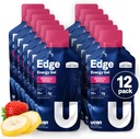 UCAN Edge Energy Gel Shots, Strawberry Banana (12, 2 Ounce Packets) para Running, Training, Workouts, Fitness, Cycling, Crossfit peru Sugar-Free, Vegan, &amp; Keto Friendly Energy
