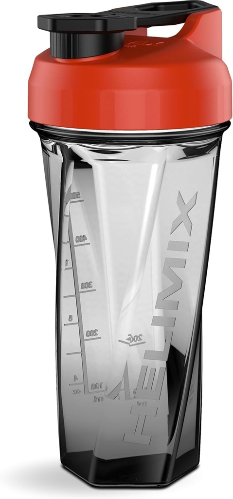 HELIMIX 2.0 Vortex Blender Shaker Bottle, 29 Fluid Ounces, Plastic, No Shaking Accesorios Necesitados, Odor Resistant, Leak Proof, Durable, Fácil de Limpiar, Sturdy Loop for Transport