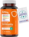 Una dosis de quercetina de inmunidad con vitamina C y zinc, vitamina D, 500 mg de quercetina Bromelaina con vitaminas Echinacea &amp; B, Lung Immune Support Suplemento 7 en 1 Booster de Defensa de inmunidad (60 Conde)