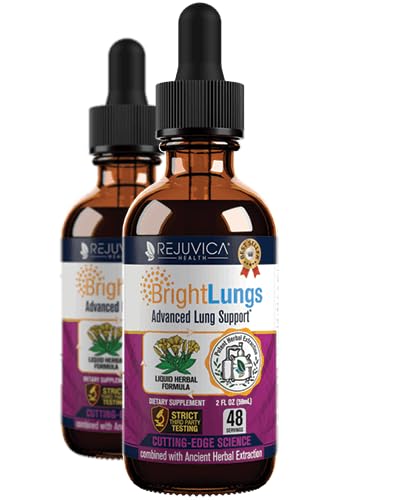 Bright Lungs - Lung Detox Support Supplement to Help Maintain Global Lung &amp; Respiratory Health - Grindelia, Lobelia, Licorice, Wild Cherry &amp; More!