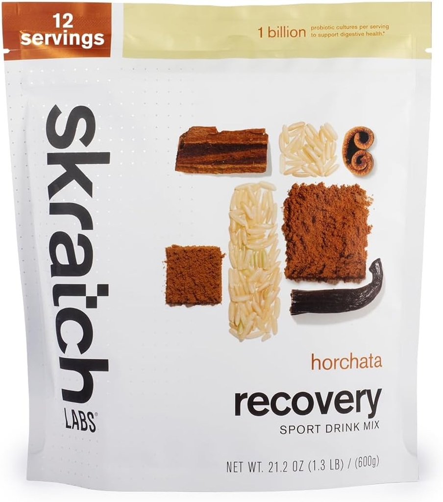 Labs Post Workout Recovery Drink Mix with Horchata, (21.2 oz, 12 Servings) with Complete Milk Protein of Casein and Whey and Probiotics, Gluten Free, Kosher, Vegetarian