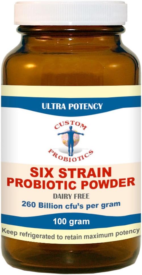 Custom Probiotics Six Strain Probiotic Powder (100 gram)