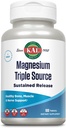Complejo de Magnesio de Fuente Triple KAL, Citrate, Malate, Oxide, Sujeto, Bone, Muscle, Nerve Support, Vegan, Gluten Free, 60-Day Guarantee, 100 Servings, 100 Tabs