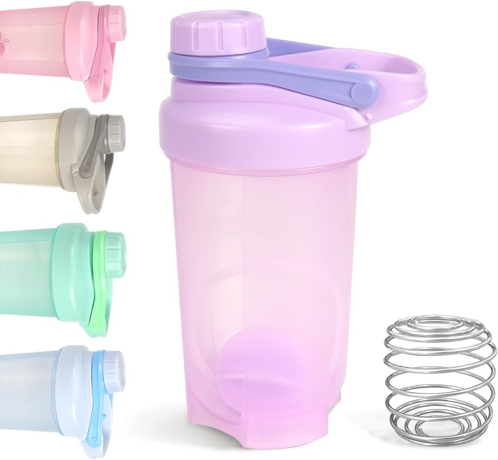 D.Y.A 16oz Purple Sports Shaker Bottle for Protein Shakes, Pre Workout, Travel, BPA Free & Dishwasher Safe