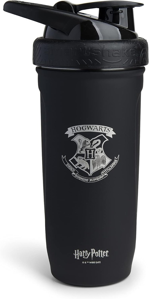 Smartshake Refuerzo Acero Inoxidable Harry Potter Hogwarts Crest Shaker Bottle (900 ML /30oz) Silencio Resistencia a la Luz Resistencia Deportiva Shaker Botella con una tapa suave ¦