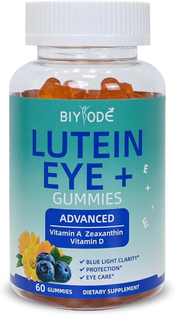 Lutein Gummies: Apoyo Salud Ocular Lutein Vitaminas Zeaxanthin Suplementos para Atención Visión Adulta y Soporte Macular 60 Gummies 30 Day Supply