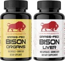 Paquete de inicio, Grass Fed Bison Liver Capsules, Organ Capsules, Non-GMO, Supports Energy Production, Detoxification, Digestion, Immunity and Full Body Wellness