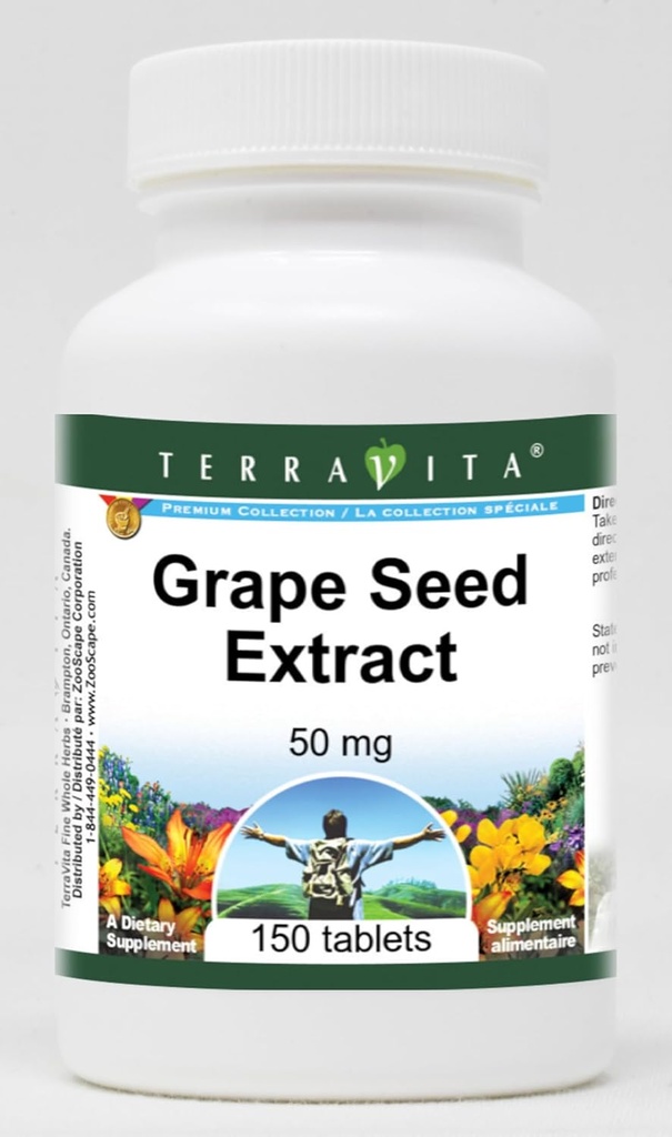 Grape Seed Extract - 50 mg (150 Tablets, ZIN: 406583) - 2 Pack