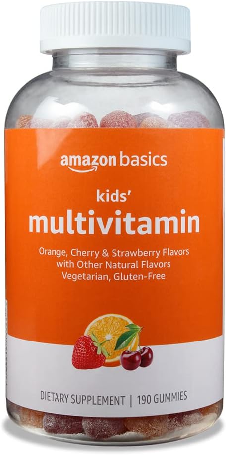 Fundamentos Multivitamina para niños, 190 gomas, naranja, cereza & fresa (antes Solimo)