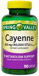 Spring Valley Cayenne Capsules 455 MG 40000 STU 100 Conde