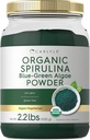 Carlyle Organic Spirulina Powder 2.2 lbs | Blue Green Algae | 8g Spirulina per Serving | Vegan, Non-GMO, Gluten Free Supplement