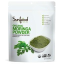 Sunfood Moringa Powder, Orgánico. Uso para la pérdida de cabello, pérdida de peso. Pure Single Ingredient Product. 8 oz Bag