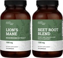 Tierra Armonía Orgánica de León Mane &amp; Beet Root Powder - 120 Capsules Cada