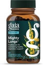 Gaia Herbs Mighty Lungs - Lung Support Supplement to Help Maintain Global Lung &amp; Respiratory Health* - With Mullein, Plantain, Schisandra & Elecampane - 60 Vegan Liquid Phyto-Capsules (30-Day Supply)