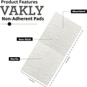 Sterile No Adherent 3x8 Gauze Pads - Thick Non-Stick Wound Dressing 3''x8'' Individually Sealed ← Altamente Absorbent Rectangle Bandage  Painless Removal (20)