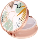 Caja de Píldora Rouidr, 3 Caja de Píldora de Medicina de Compartimiento, Caja de Medicina de Viajes de Metal Pequeño para Púrpura &amp; Bolsillo, Rosa Gold, Boho Leaves