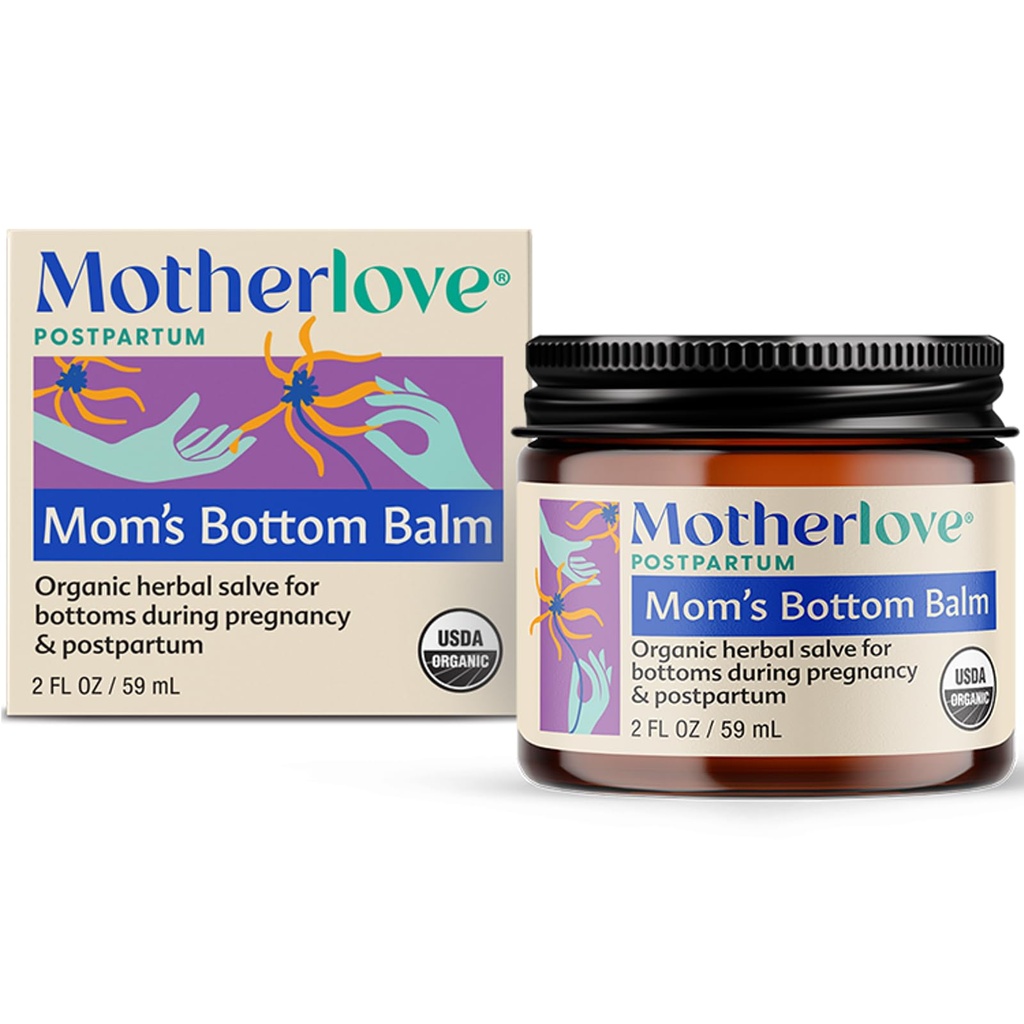 Pelotón de madre madre (2 oz) Salve de hierba orgánica w/Witch Hazel para átomos durante el embarazo " Postparto "