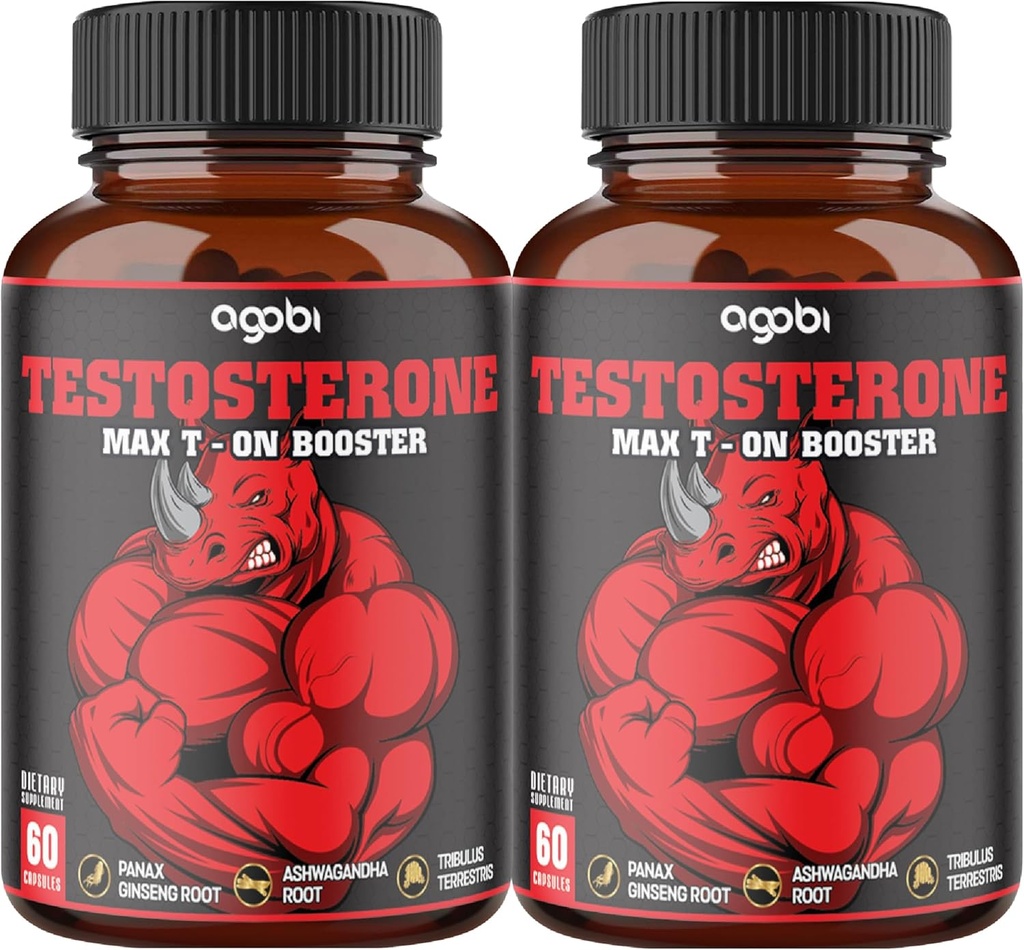 2 Packs 60 cápsulas - 11 hierbas Combinadas con Ginseng, Ashwagandha, Tribulus &amp; More.