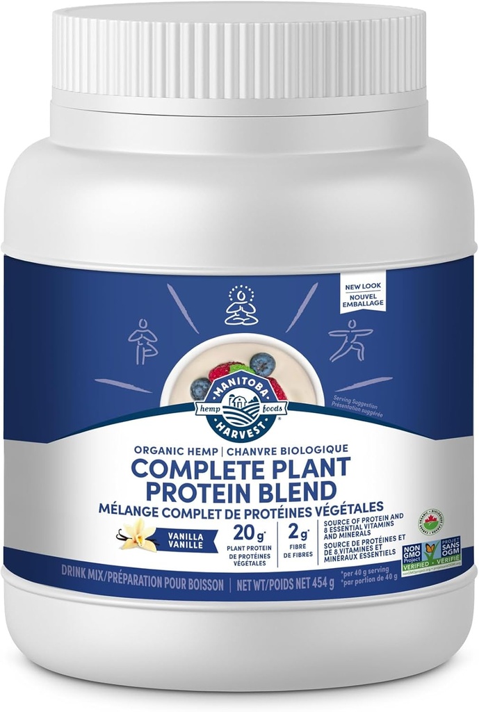 Manitoba Hemp de cosechadora Sí Vainilla Protein Polvo, 454 GR