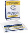 Hemorrhoid &amp; Fissure Ointment 12 to-Go Packets - Tratamiento de hemorroides de alivio de dolor instantáneo con lidocaína, picazón interno, quemado y alivio de inflamación