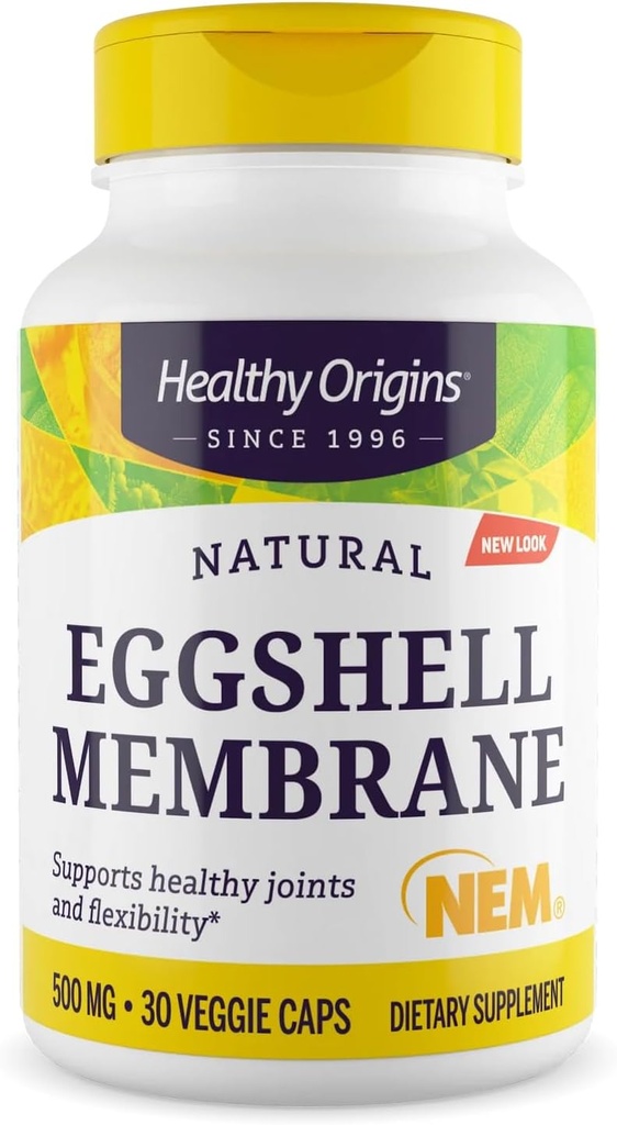 Orígenes saludables Membrana de huevo 500 mg (NEM, non-GMO, Gluten Free, Joint Support), 30 Veggie Caps
