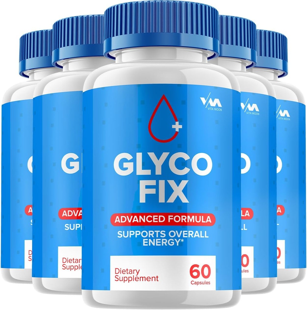 (5 Pack) Glyco Fix Healthy Vitamin Support Suplemento, Gluco Fix Capsule - Advanced Formula Gluco Fix, Glyco Fix Maximum Strength Reviews, 300 cápsulas