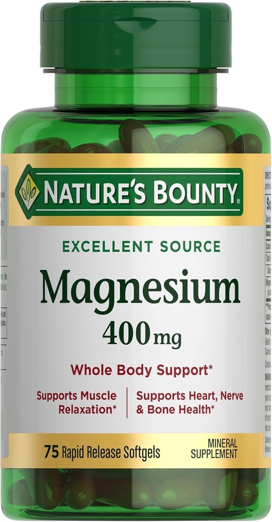Magnesio de recompensa de la naturaleza 400 mg, Softgels, 75 ea - 2pc
