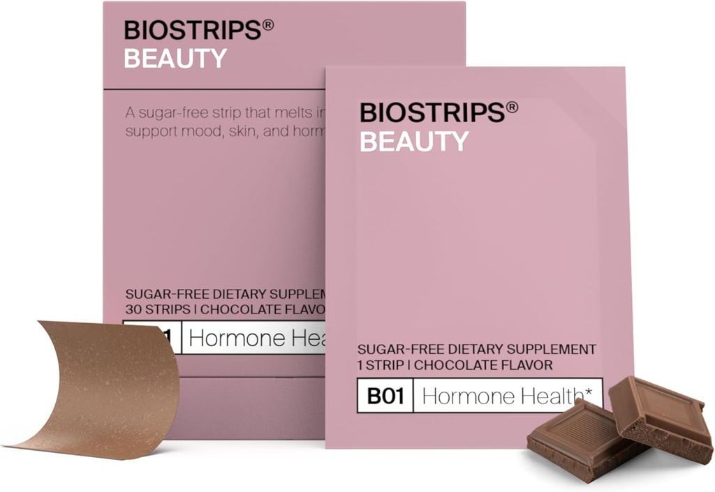 BIOSTRIPS® Hormonas Health Strips for Women peru Sugar-Free Daily Hormone Balance with Vitex, Maca, Ginseng, Suntheanine® ¦ PMS Support, Hormonal Acne, Perimenopause Supplements Women TEN Vegan, 30 Ct