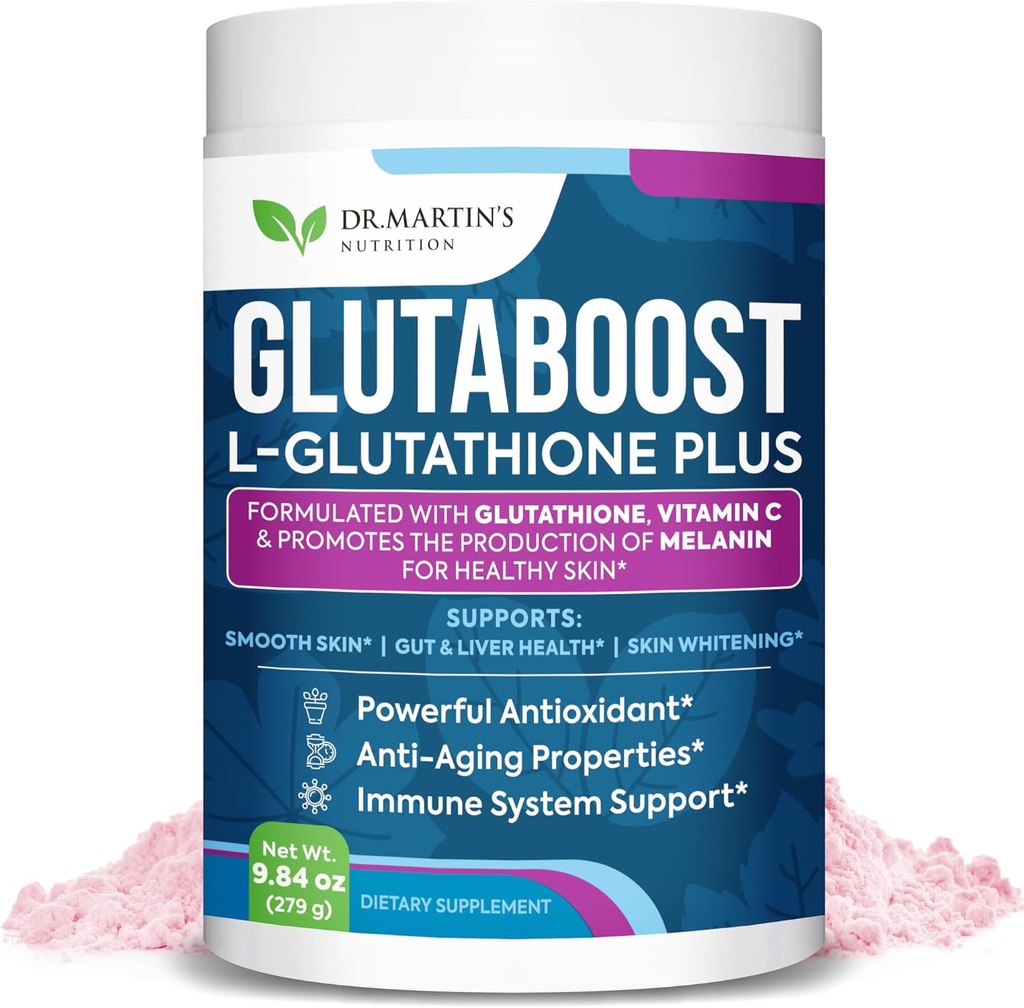 6970mg Glutathione Powder For Skin Whitening Mejorado con Collagen &amp; Vitamin C peru Brightens Skin " Reduce Pigmentation ANTE Fórmula Anti-Envejecimiento ANTE Powerful Antioxidant ← Soporta Immune, Gut &amp; Liver Health