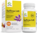 Terry Naturally Saffron Lift + Curcumin - Herbal Supplement with Curcumin - Non-GMO Saffron & Brain Curcumin Capsules - Concentration & Relaxation Support Supplement - 60 Capsules