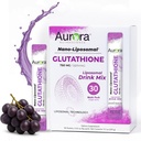 Nutraciencia Aurora Glutatión Nano-Liposomal, Bebida Powdered Mix Immune &amp; Antioxidante Gut Health Support Suplemento, 750 mg por Serving, Non-GMO, Libre de Azúcar, 30 Single Serve Packets